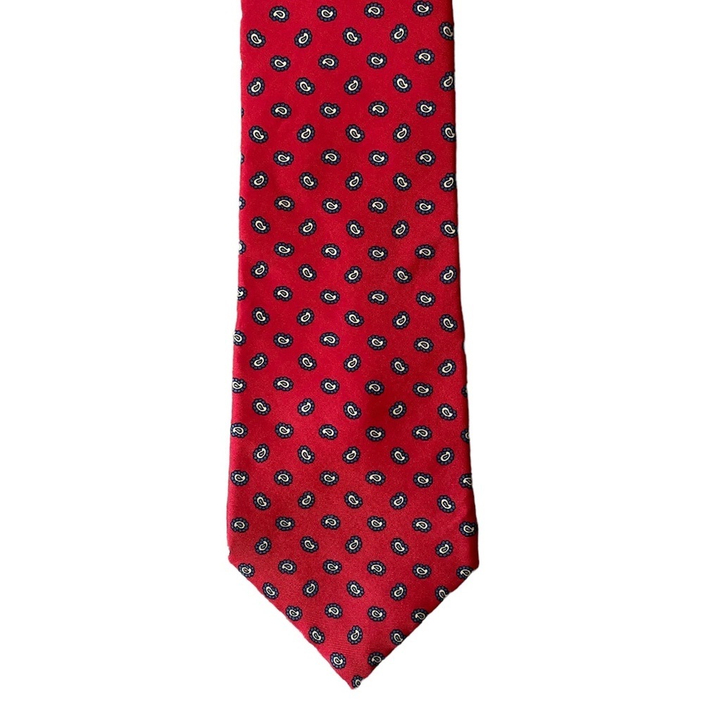 Reed St. James red patterned men’s tie business career dressy